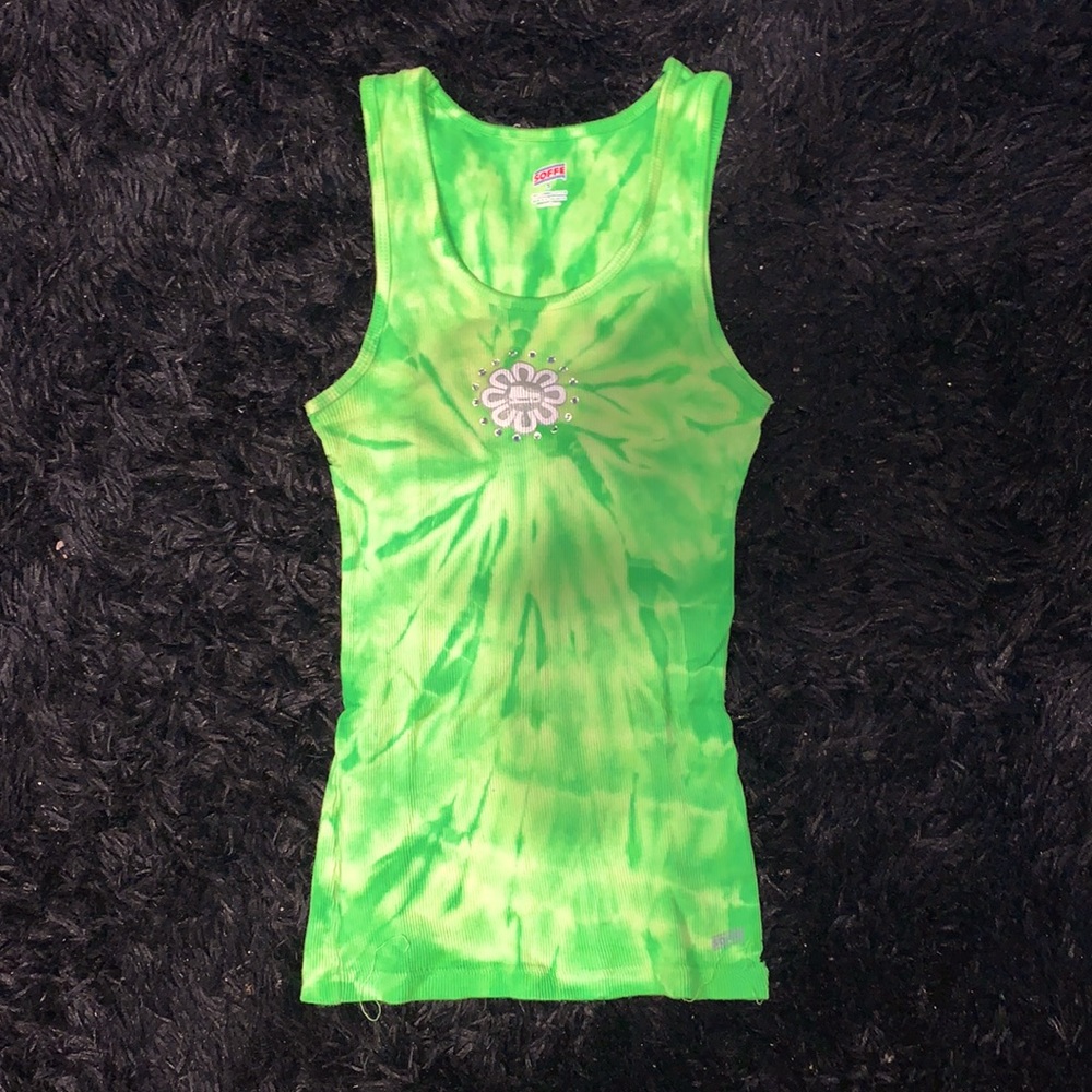 Tye-dye figure skating tank top